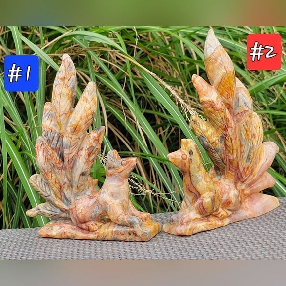 Crazy Lace Agate Nine-Tail Fox - Picture 2 of 14